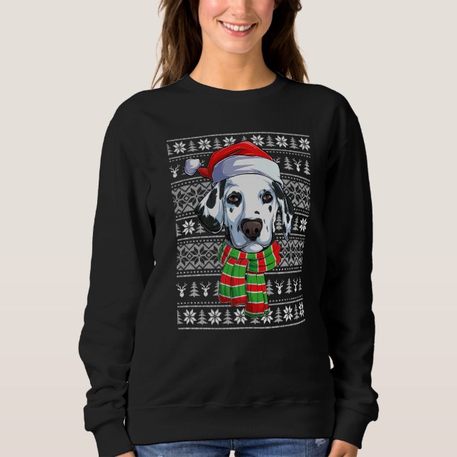 Ugly Sweater Christmas Dalmatian Dog Head Xmas Dal (Front)