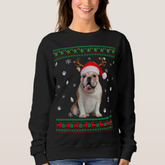 Ugly Sweater Christmas English Bulldog Dog Santa R