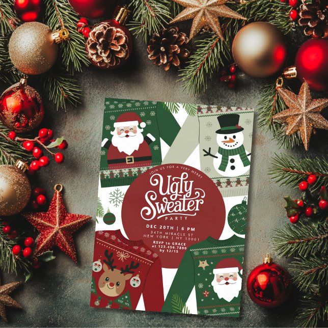 Ugly Sweater Christmas Holiday Party Invitation (Creator Uploaded)