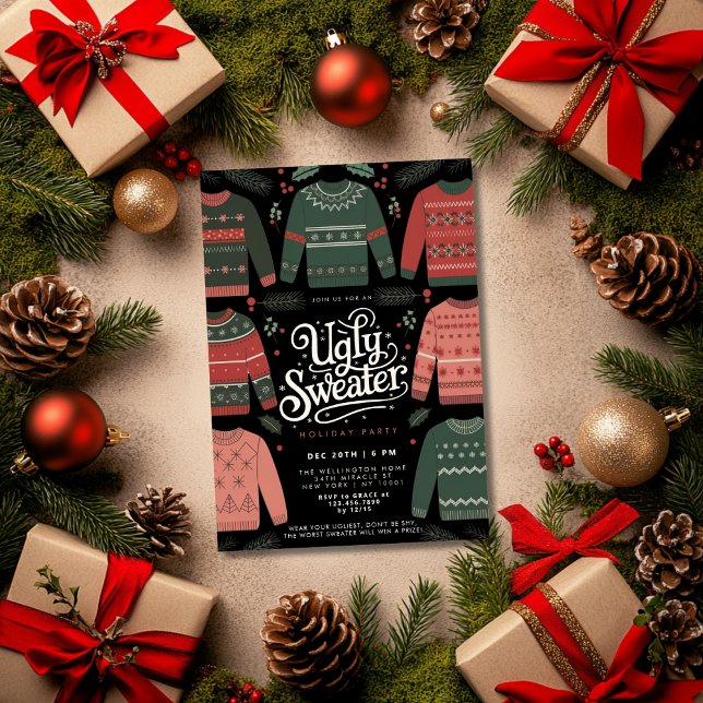 Ugly Sweater Christmas Holiday Party Invitation (Creator Uploaded)