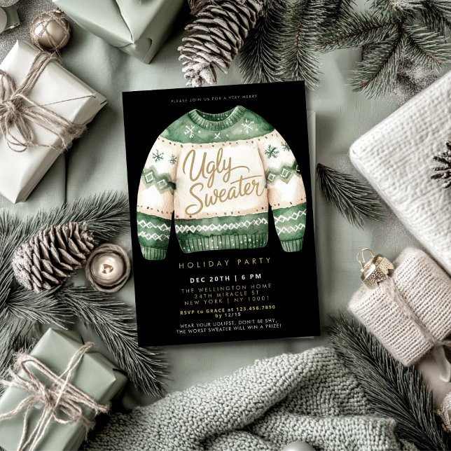 Ugly Sweater Christmas Holiday Party Invitation (Creator Uploaded)