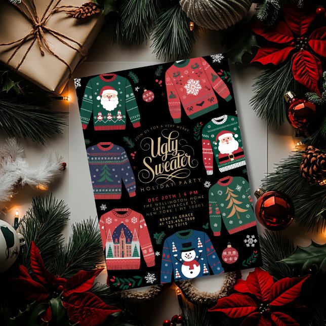 Ugly Sweater Christmas Holiday Party Invitation (Creator Uploaded)