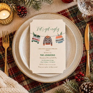 Ugly Sweater Christmas Holiday Party Invitation