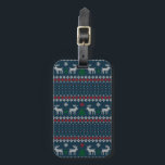 Ugly Sweater Christmas Knit Look Pattern Luggage Tag<br><div class="desc">Ugly Sweater Christmas faux Knit Pattern design Luggage tag for your travels during the Christmas Holiday Season.</div>