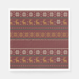 Ugly Sweater Christmas Knit Luncheon Napkins