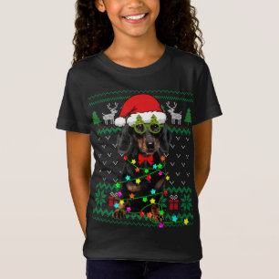 Ugly Sweater Christmas Lights Dachshund Dog Puppy