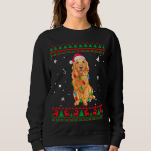 Ugly Sweater Christmas Lights Golden Retriever Dog