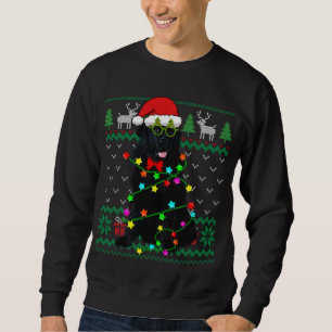 Ugly Sweater Christmas Lights Newfoundland Dog Pup