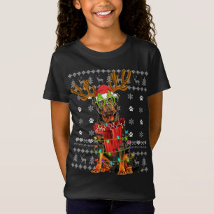 Ugly Sweater Christmas Lights Rottweiler Dog Puppy