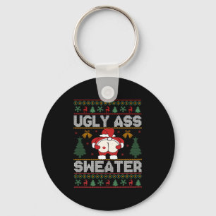 Ugly Sweater Christmas Long Sleeve  Key Ring