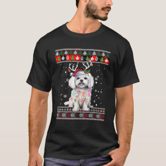 Ugly Sweater Christmas Maltese Dog Puppy Xmas Paja