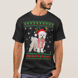 Ugly Sweater Christmas Maltese Dog Santa Reindeer