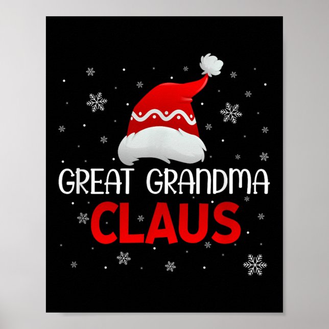 Ugly Sweater Christmas Matching Costume Great Gran Poster (Front)