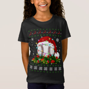 Ugly Sweater Christmas Pajama Lights Baseball Spor