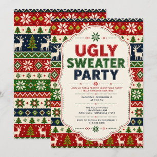 Ugly Sweater Christmas Party Invitation