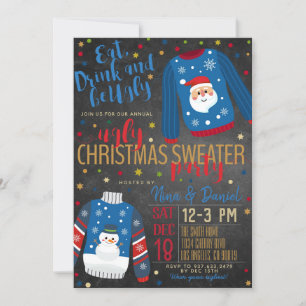Ugly Sweater Christmas Party Invitation
