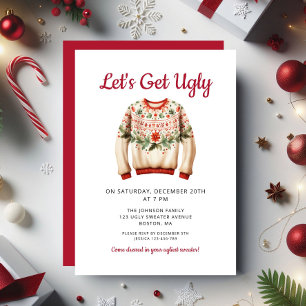 Ugly Sweater Christmas Party  Invitation