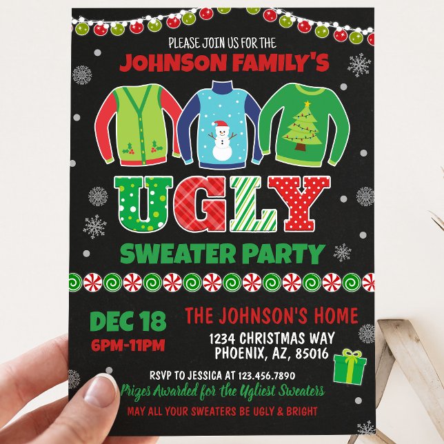 Ugly Sweater Christmas Party Invitation (Creator Uploaded)