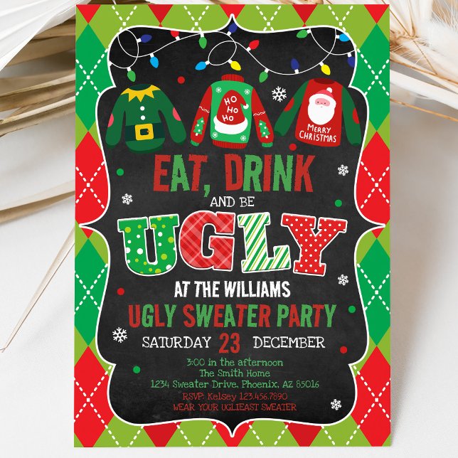 Ugly Sweater Christmas Party Invitation (Creator Uploaded)