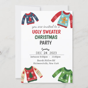 Ugly Sweater Christmas Party Invitation