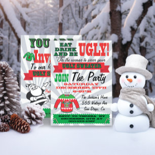 Ugly sweater Christmas Party Invitations