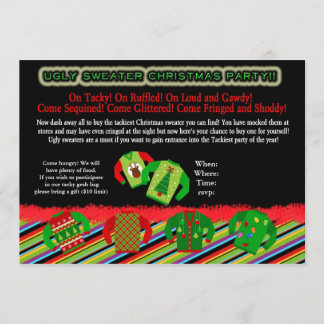 Ugly Sweater Christmas Party Invite