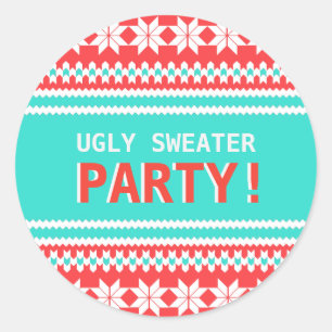 Ugly Sweater Christmas Party Sticker