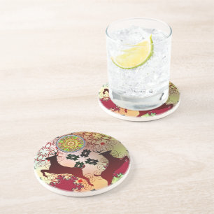 Ugly Sweater Christmas Reindeer Design Coaster