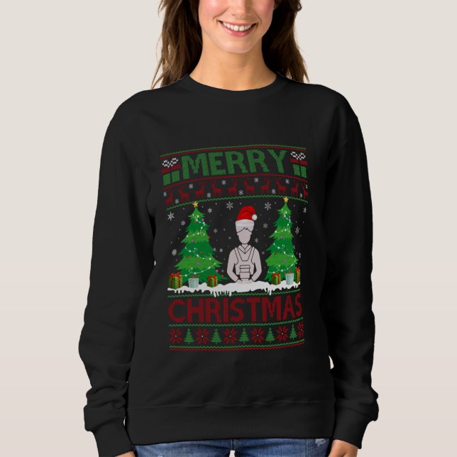 Ugly Sweater Christmas Tree Lighting Barista Ugly  (Front)