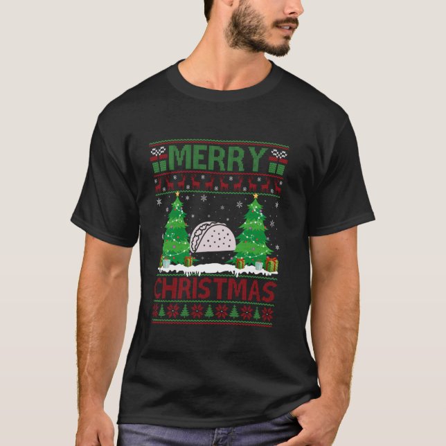 Ugly Sweater Christmas Tree Lighting Tacos Ugly Xm (Front)