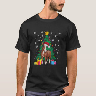 Ugly Sweater Christmas Tree Lights Mule Santa Hat 
