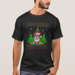 Ugly Sweater Christmas Tree Santa Hat English Bull<br><div class="desc">Ugly Sweater Christmas Tree Santa Hat English Bulldog Xmas Premium</div>