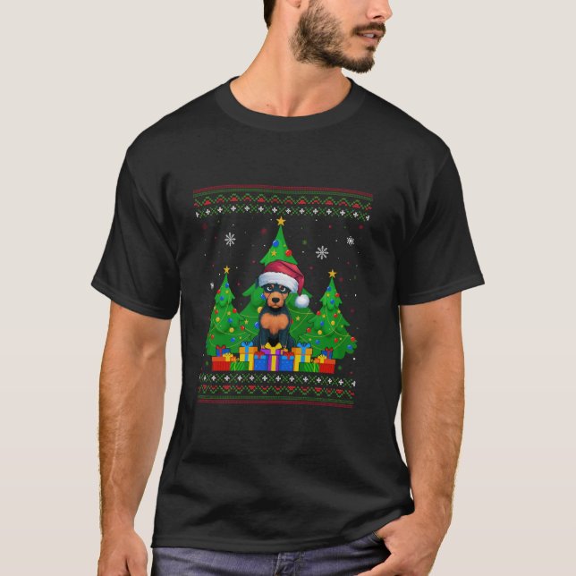 Ugly Sweater Christmas Tree Santa Hat Miniature Pi (Front)