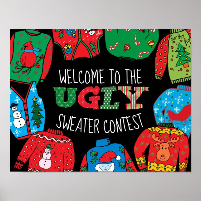 Ugly Sweater Contest, Welcome sign (Front)