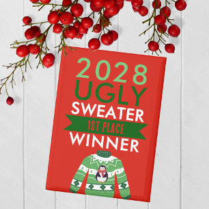 Ugly Sweater Contest Winner Award Prize Magnet