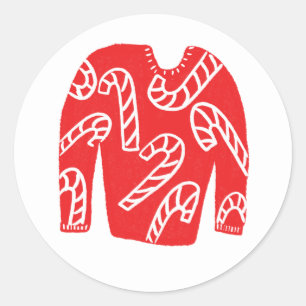 Ugly Sweater CUSTOM Holiday Christmas Classic Round Sticker