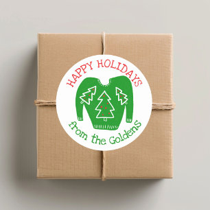 Ugly Sweater CUSTOM Holiday Christmas Classic Round Sticker