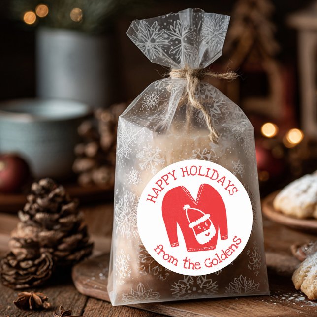 Ugly Sweater CUSTOM Holiday Christmas  Classic Round Sticker (Ugly Sweater CUSTOM Holiday Christmas Classic Round Sticker
)