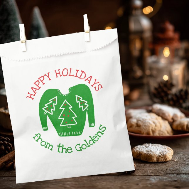 Ugly Sweater CUSTOM Holiday Christmas Gift  Favour Bags (Ugly Sweater CUSTOM Holiday Christmas Gift Favor Bag
)