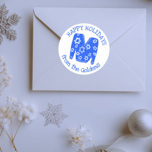 Ugly Sweater CUSTOM Holiday Hanukkah Classic Round Sticker