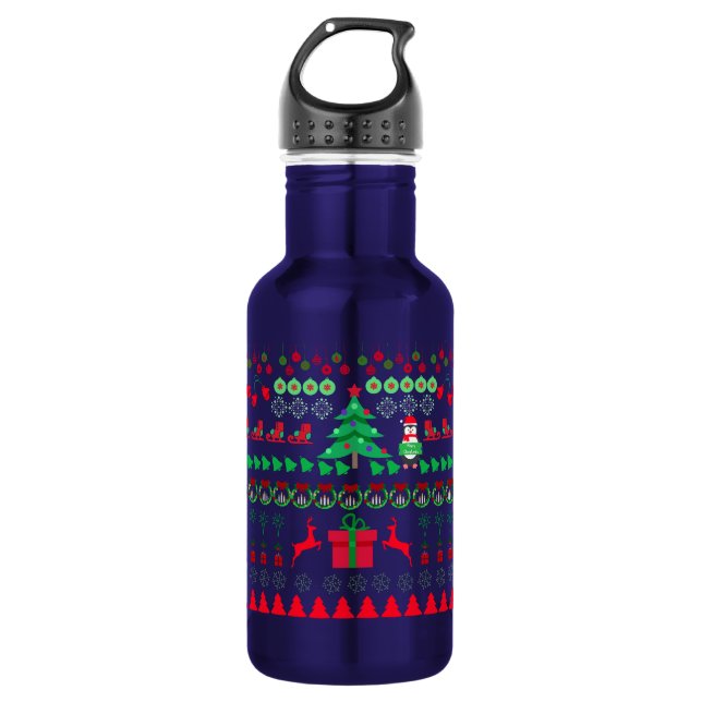 Ugly Sweater design 532 Ml Water Bottle (Front)
