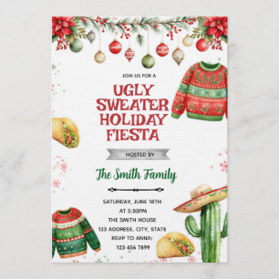 Ugly Sweater Fiesta Christmas party Invitation