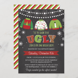 Ugly Sweater Holiday Christmas Party Invitation