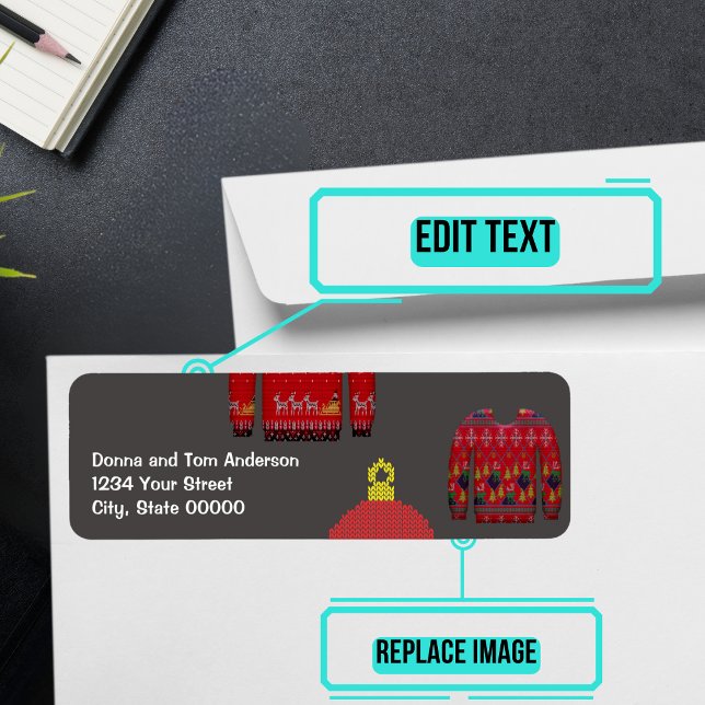 Ugly Sweater Holiday Party Invitation Label (Please enjoy our design and see the others in the collection.)