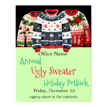 Ugly Sweater Holiday Party Poster