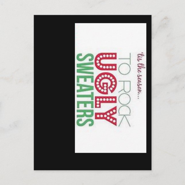 ugly sweater invites holiday cards (Front)