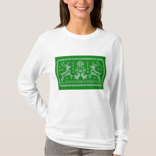 Ugly sweater jingle bells Christmas deers green