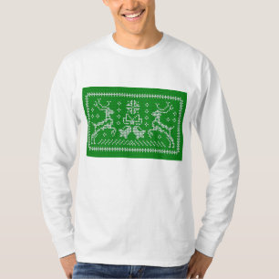 Ugly sweater jingle bells Christmas deers green
