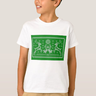 Ugly sweater jingle bells Christmas deers green