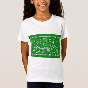 Ugly sweater jingle bells Christmas deers green